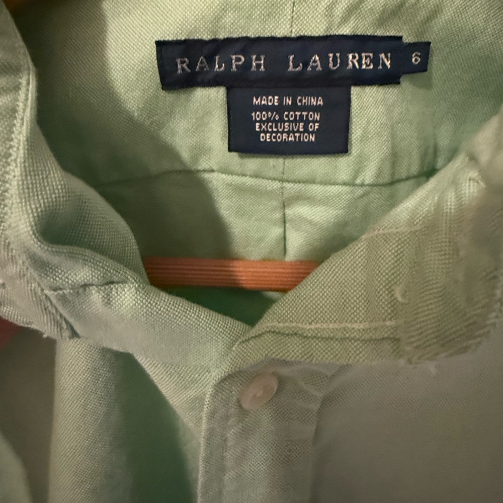 Ralph Lauren Classic Fit Mint Green Womens Shirt - Picture 4 of 9